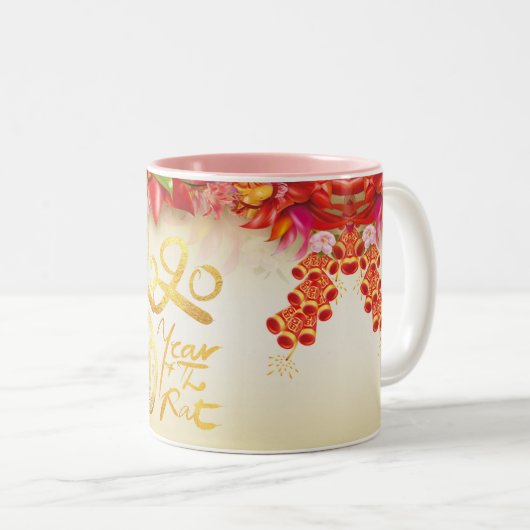 フローラ中国の金ゴールド紙カットラット2020 2TPマグカップ ツートーンマグカップ (正面右)