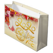 フローラ中国の金ゴールド紙カットラット2020 L抱き枕 ラージペーパーバッグ (正面アングル)