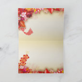 フローラ中国の金ゴールド紙カットOx 2021あいさつC カード (内部)