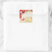 フローラ中国の金ゴールド紙カットOx 2021 SqS スクエアシール (バッグ)