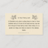 フローラ主は慈悲祈りの言葉聖札を持つ プレイスカード (裏面)