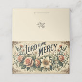 フローラ主は慈悲祈りの言葉聖札を持つ プレイスカード (外部開封)