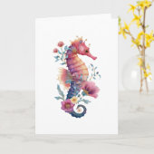 フローラ乗馬グリーティングカード – ロマンチックお洒落 カード (黄色い花)