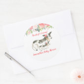 フローラ乳牛カスタムの好意ステッカー ラウンドシール (封筒)