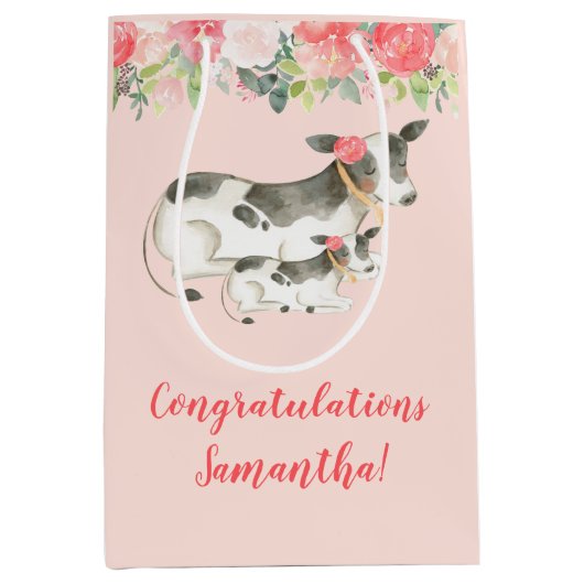 フローラ乳牛Any大事な行事抱き枕 ミディアムペーパーバッグ (正面)