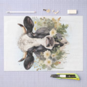 フローラ乳製品カウホルスタインフライアシアンウォーター色 薄葉紙 (クラフト)