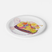 フローラ亀の誕生日パーティー ペーパープレート (アングル)