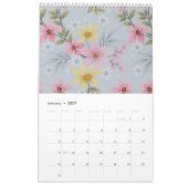 フローラ予定表 カレンダー (1月 2027)