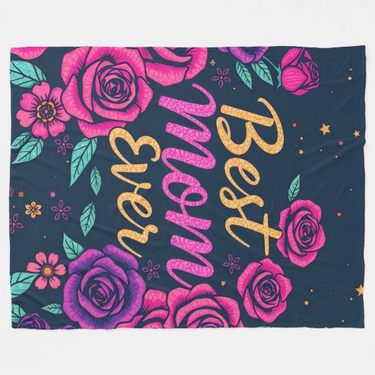 フローラ人気があるラグジュアリーギフトコレクション フリースブランケット (正面(横))