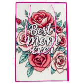 フローラ人気があるラグジュアリーギフトコレクション ミディアムペーパーバッグ (正面)