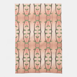 フローラ付きティータオエレガントルデザイン キッチンタオル