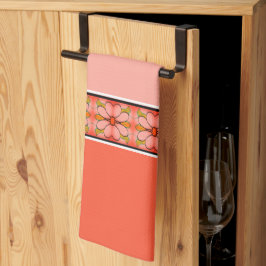 フローラ付ストライプき キッチンタオル