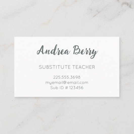 フローラ代替先生 名刺 (裏面)