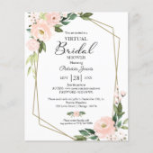 フローラ仮想ブライダルシャワー予算招待状 (正面)