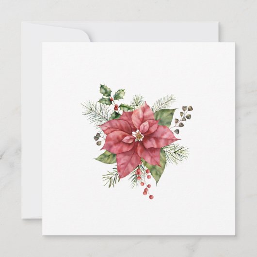 フローラ休日フレーム |クリスマスイブディナー 招待状 (裏面)