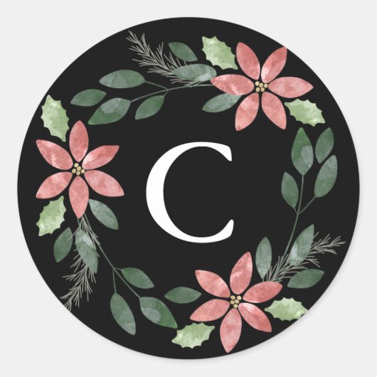 フローラ休日封筒用シール ラウンドシール (正面)