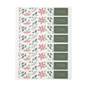 フローラ休日-差出人住所ラベル ラップアラウンドラベル (シート)