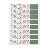 フローラ休日-差出人住所ラベル ラップアラウンドラベル (シート)