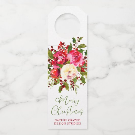 フローラ会社クリスマス ボトルネックタグ (正面)