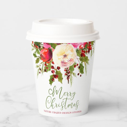 フローラ会社クリスマス 紙コップ (正面)