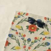 フローラ伝統ビーチ毛布 ビーチタオル (インサイチュ)