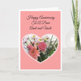 フローラ伯父パーソナライズされた結婚周年記念 カード