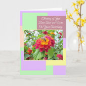 フローラ伯父パーソナライズされた結婚周年記念 カード (黄色い花)