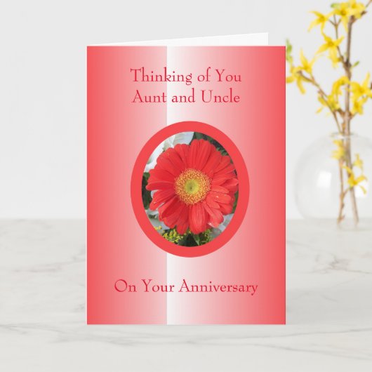 フローラ伯父パーソナライズされた結婚周年記念 カード (黄色い花)