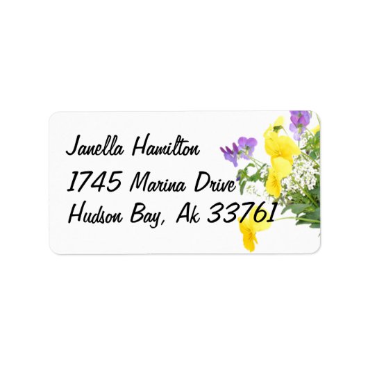 フローラ住所 シール (正面)