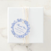 フローラ何かブルーブライダルシャワーありがとう フェイバータグ (インサイチュ)