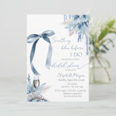 フローラ何かブルーボウグリッタードリップパール 招待状 (スタンド正面)