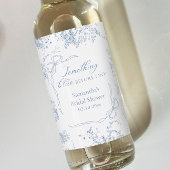 フローラ何か青いブライダルシャワー リキュールボトルラベル