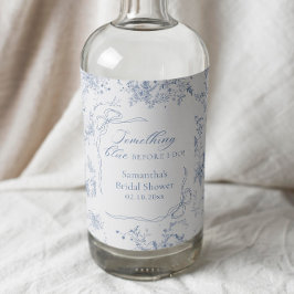 フローラ何か青いブライダルシャワー リキュールボトルラベル