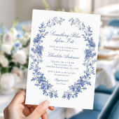 フローラ何か青いブライダルシャワー 招待状