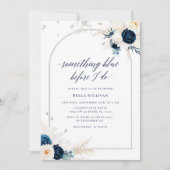 フローラ何か青いブライダルシャワー 招待状 (正面)