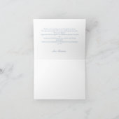 フローラ何か青い前に私はブライダルシャワー サンキューカード (内部)