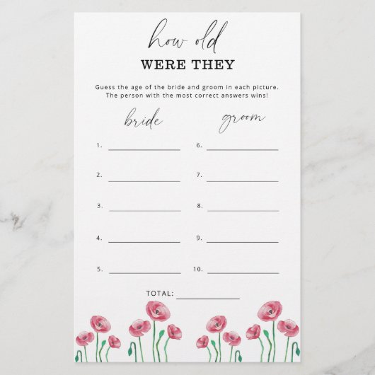 フローラ何歳の彼らはブライダルゲーム (正面)