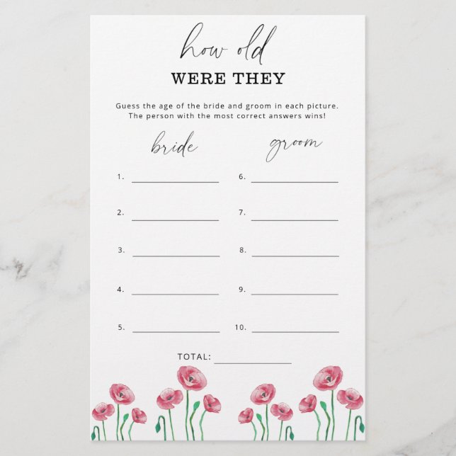 フローラ何歳の彼らはブライダルゲーム (正面)