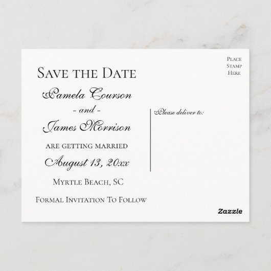 フローラ保存日付イエローローズフラワー婚約 ポストカード (裏面)