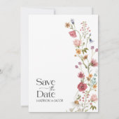 フローラ保存日付招待状 招待状 (裏面)