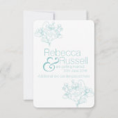 フローラ保存日付(海緑) 招待状 (裏面)