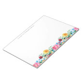 フローラ個人ビジネスピンクレッドブルーイエロー   ノートパッド (アングル)