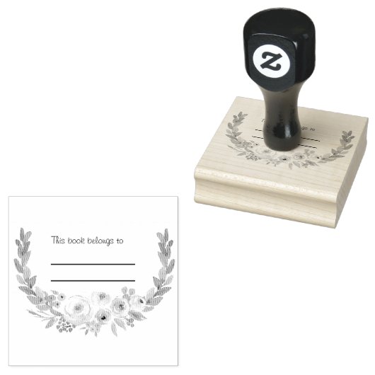 フローラ個人用ライブラリのブックスタンプ ラバースタンプ (押印)