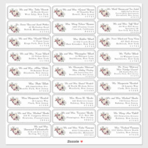 フローラ個人結婚のゲスト住所 シール