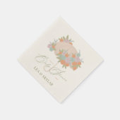 フローラ傘ニュートラルユニセックスベビーシャワー スタンダードカクテルナプキン (角)