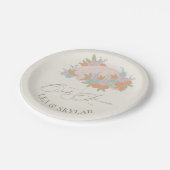 フローラ傘ニュートラルユニセックスベビーシャワー ペーパープレート (アングル)