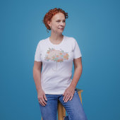 フローラ傘ママは文字バック赤ちゃんシャワー Tシャツ