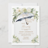 フローラ傘4月シャワー五月の花をもたらす 招待状 (正面)