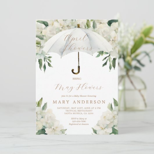 フローラ傘4月シャワー五月の花をもたらす 招待状 (スタンド正面)