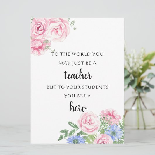 フローラ先生の指導者による生徒の評価 カード (スタンド正面)